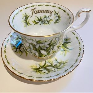 Royal Albert January Teacup and Saucer
